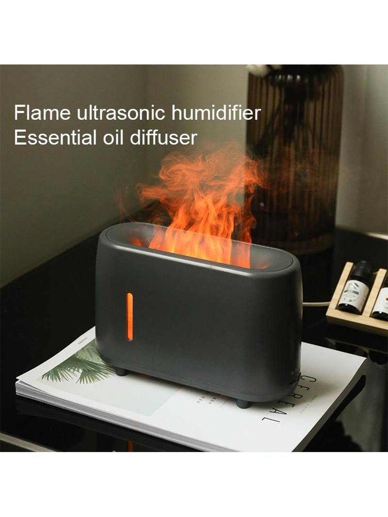 Remote control colorful flame humidifier household flame aromatherapy machine large mist volume essential oil diffuser diffuser diffuser atmosphere light
