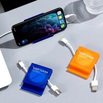 Data cable storage box portable mobile phone charging cable winder rotatable cable management box portable telescopic cable winding artifact