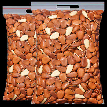 2025 New Northeast Pine Nuts 500g, Extra Large Kernels, Non-Special Grade, Hand-Peeled Red Pine Nuts, Wholesale