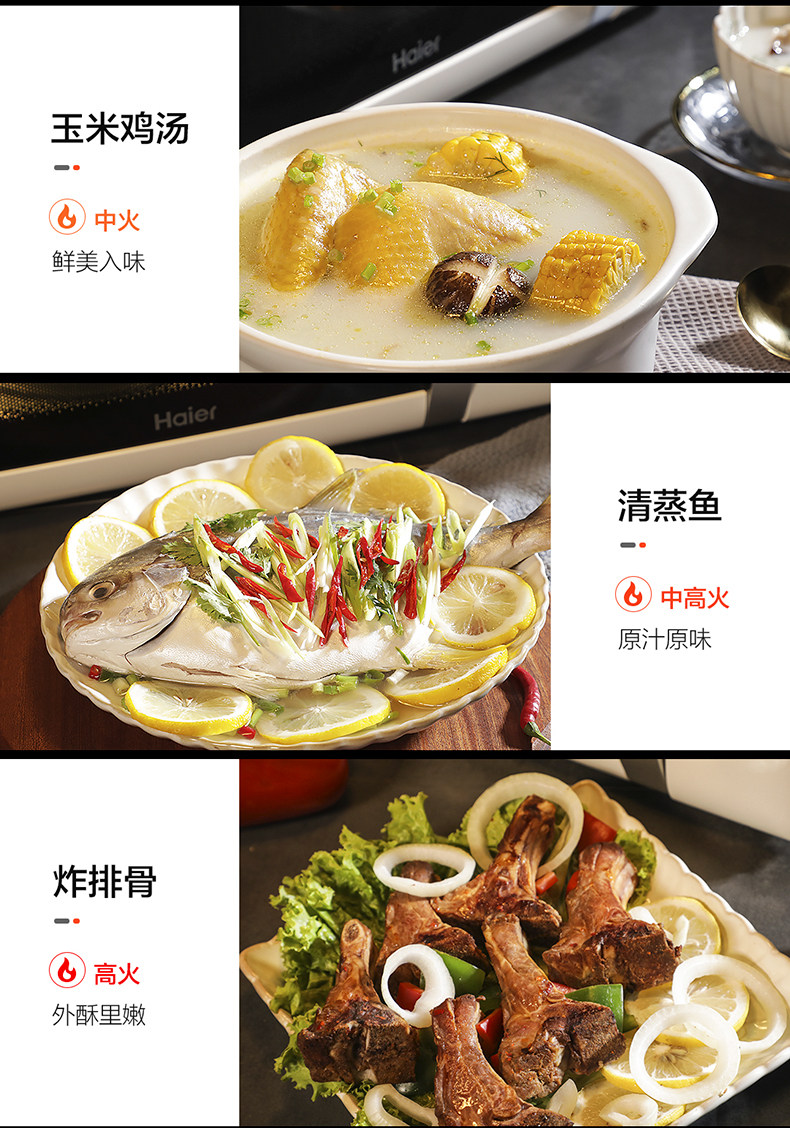 海尔 家用多功能微波炉 20L 6档火力调节 图9