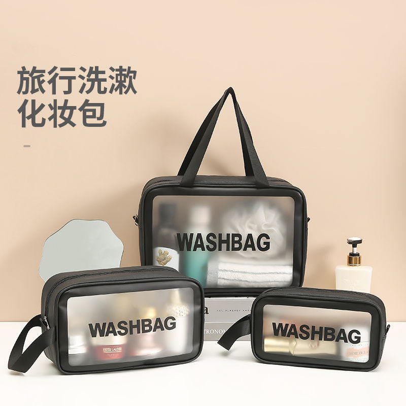 Washing Bag Cashier Bag Type Men Travel Bath Waterproof Makeup Bag Women Ins Senior Sense Portable Large Capacity Mesh Red