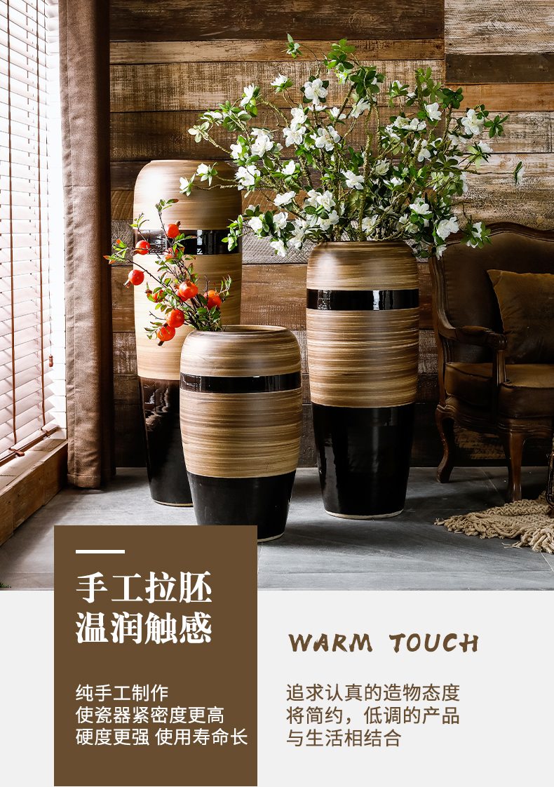 Ceramic floor big jingdezhen porcelain vase contracted and I European hotel lobby flower arranging furnishing articles opening gifts