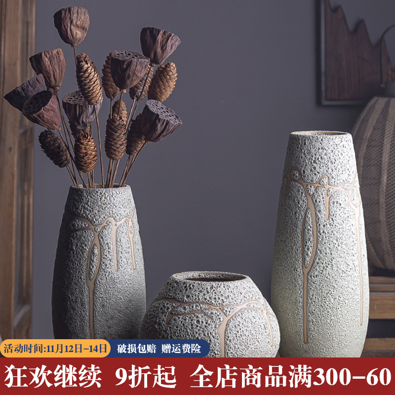 American restaurant sample room soft adornment ceramic flower vases, flower arrangement sitting room porch tea table restoring ancient ways, furnishing articles