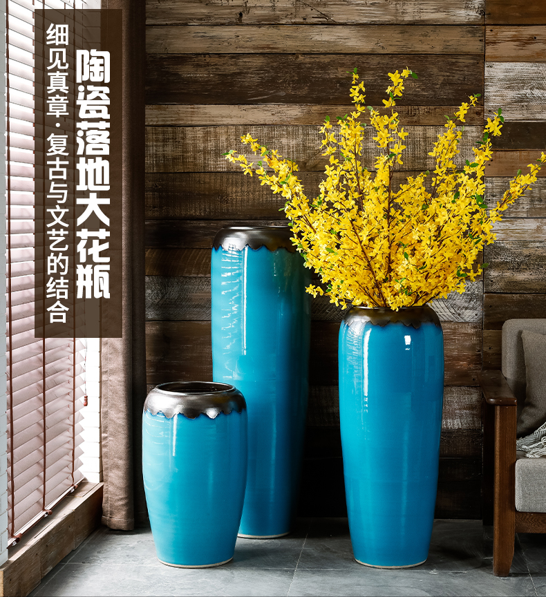American landing large ceramic vase furnishing articles contracted and I sitting room flower arranging dried flower hotel villa European - style decoration