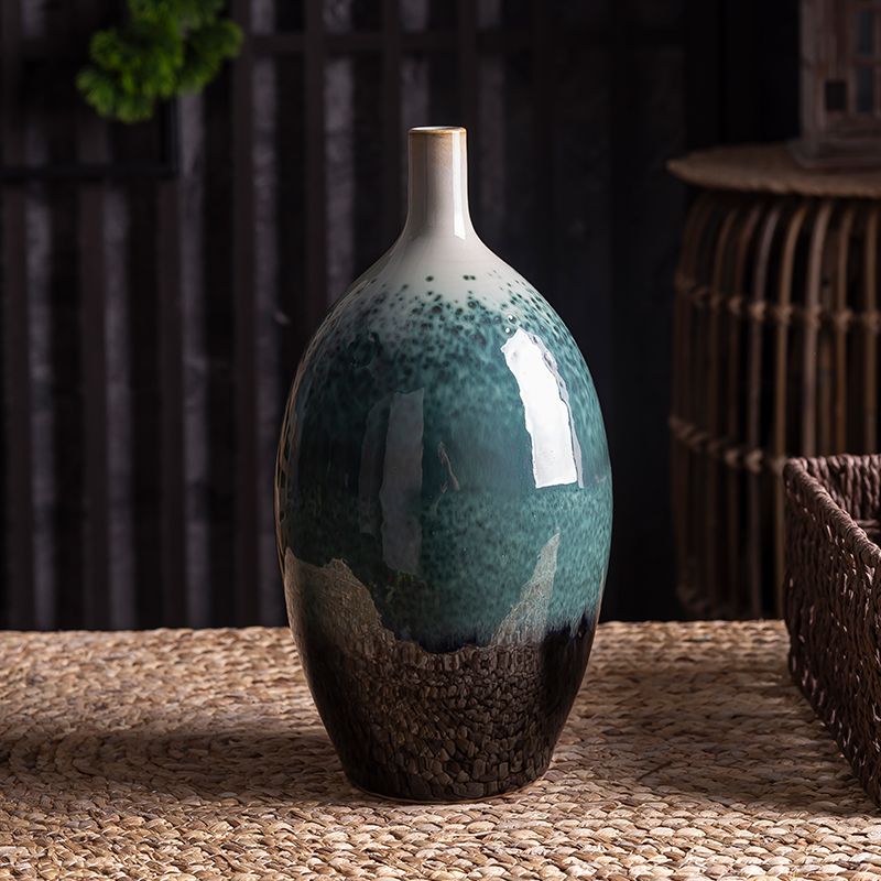 Chinese creative ceramic vase furnishing articles living room table suit household soft adornment zen simulation flower arranging flowers