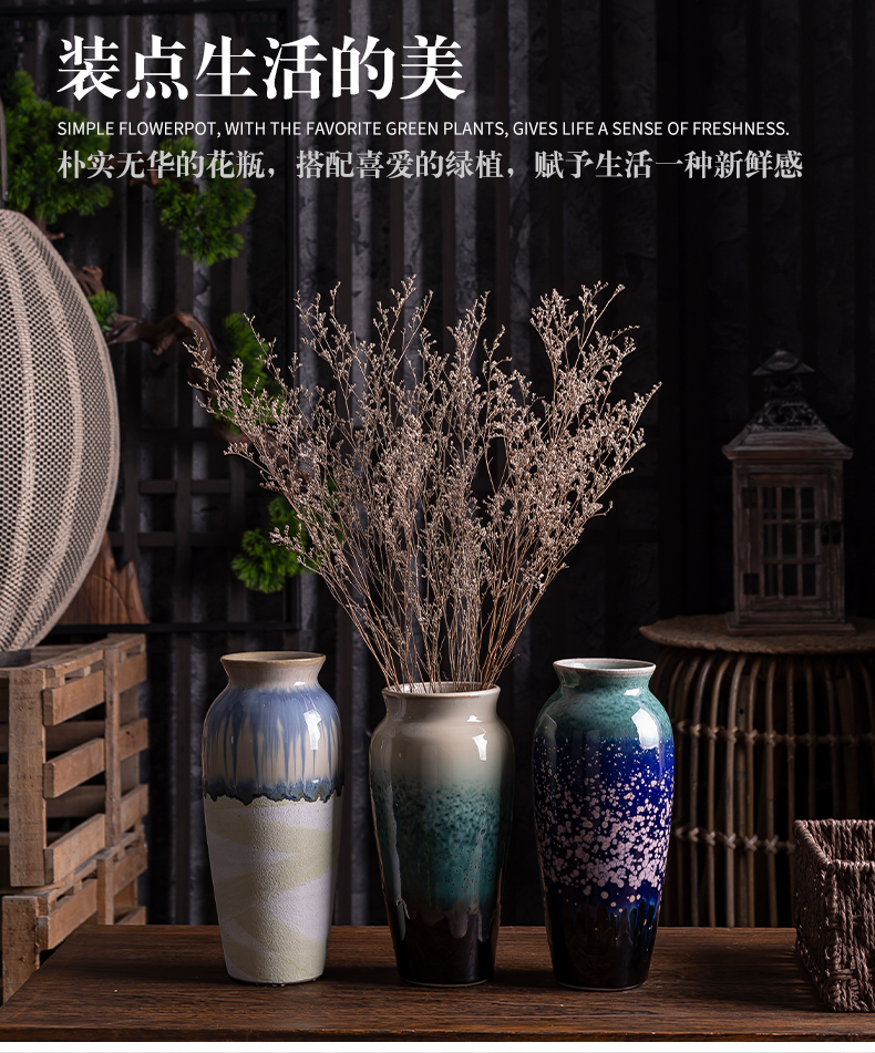 Water raise vases, ceramic small and pure and fresh flower implement creative mini furnishing articles sitting room dry flower arranging flowers hydroponics household ornaments