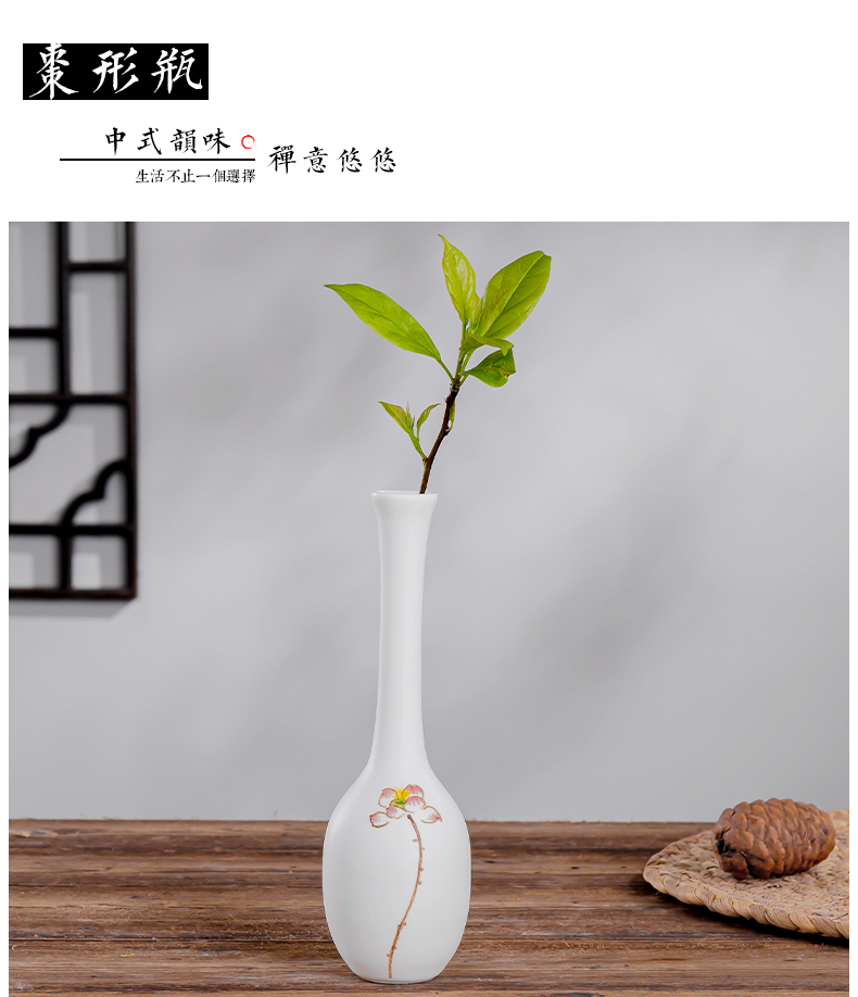 Japanese mini ceramic vase vase floral outraged tea zen Chinese copper grass home furnishing articles porcelain ornaments