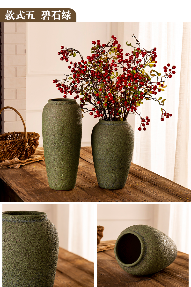 Vase furnishing articles clay ceramic dried flowers sitting room adornment flowers water table to restore ancient ways of jingdezhen porcelain Vase