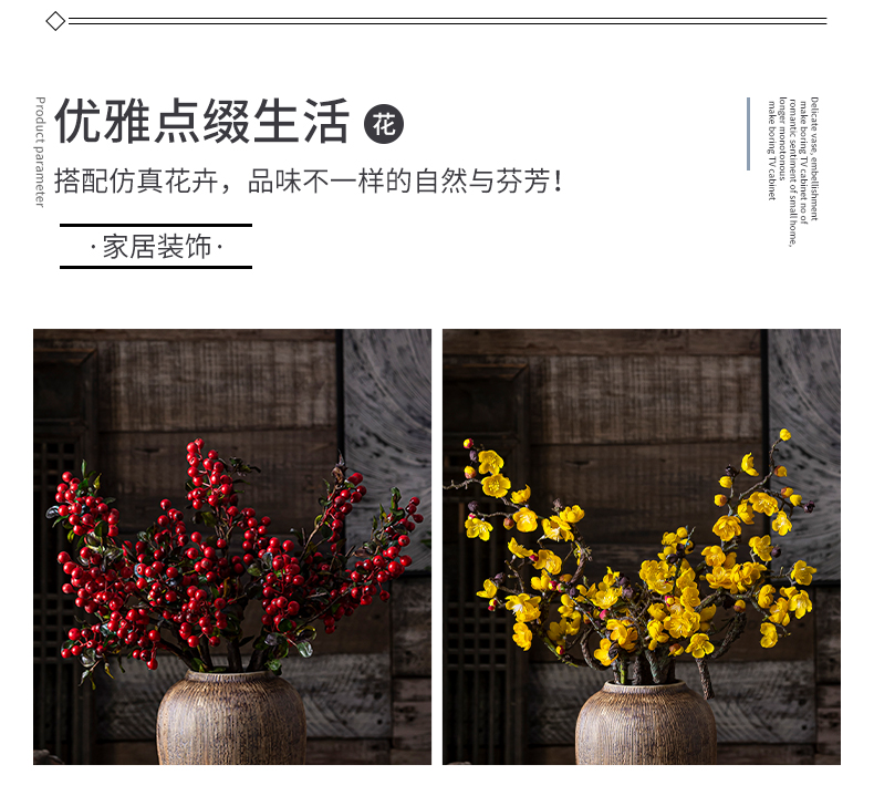 Jingdezhen ceramic vase furnishing articles sitting room flower arranging all over the sky star, Nordic small pure and fresh and dried flowers hydroponics ins style