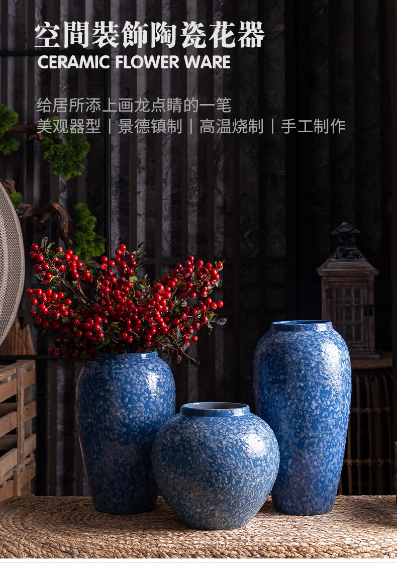 Vase furnishing articles flower arranging light sitting room key-2 luxury decoration of Chinese style household act the role ofing is tasted ceramics American Nordic creative contracted web celebrity