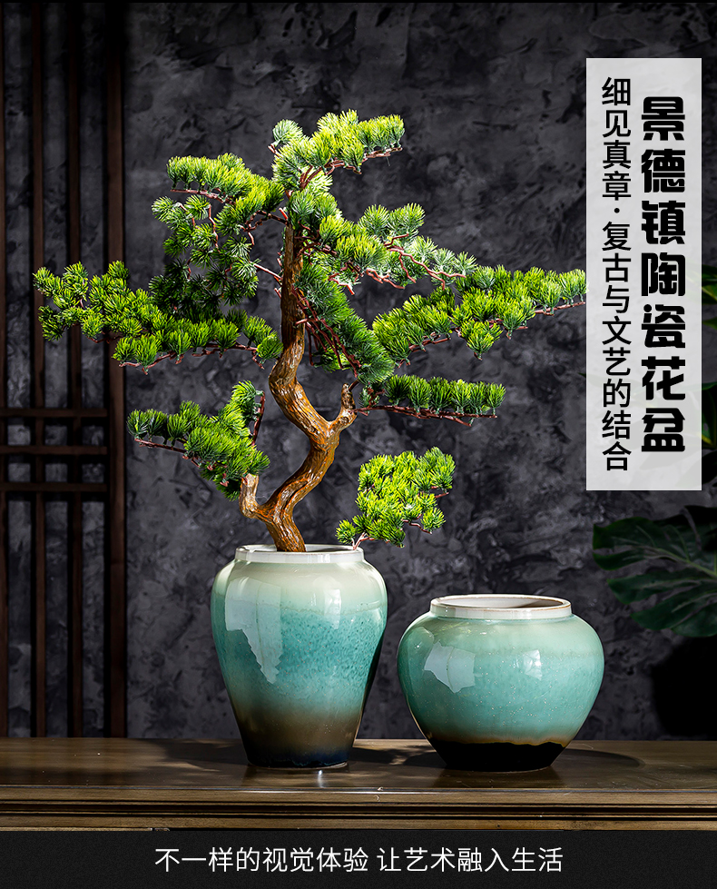 I and contracted American Chinese ceramic vase household simulation flower arranging furnishing articles sitting room adornment dried flowers set