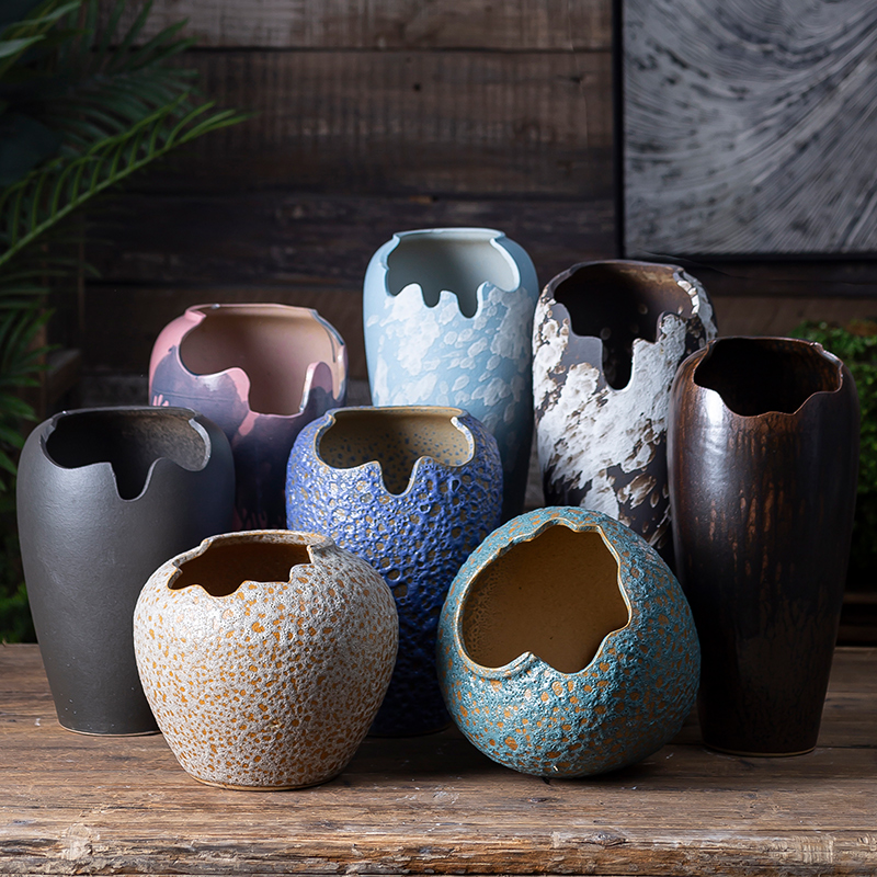 Meaty plant basin of the old running the flowerpot is large retro red clay coarse pot pottery breathable mage, special offer a clearance