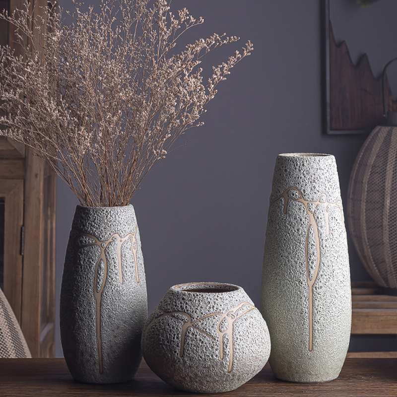 American restaurant sample room soft adornment ceramic flower vases, flower arrangement sitting room porch tea table restoring ancient ways, furnishing articles