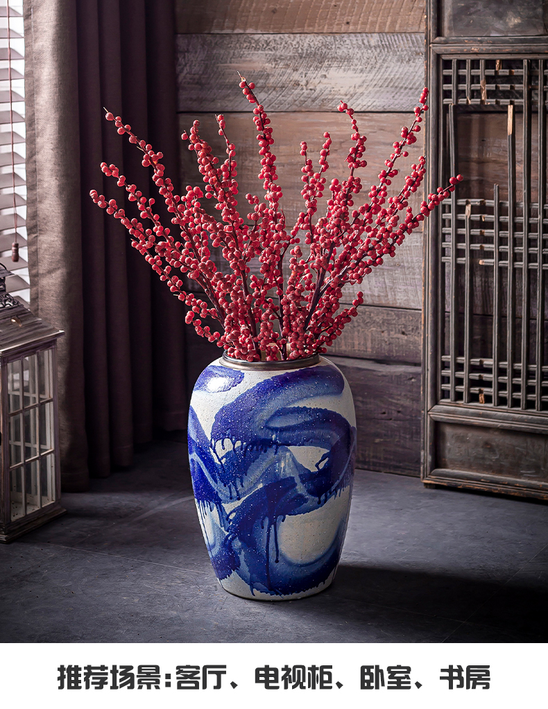 Jingdezhen European American ceramic vase of large sitting room furnishing articles of Chinese style restoring ancient ways courtyard porch floral arranging flowers