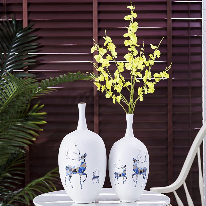 Creative jingdezhen ceramic vase furnishing articles sitting room put vase Nordic light key-2 luxury contracted sitting room ark place adorn article