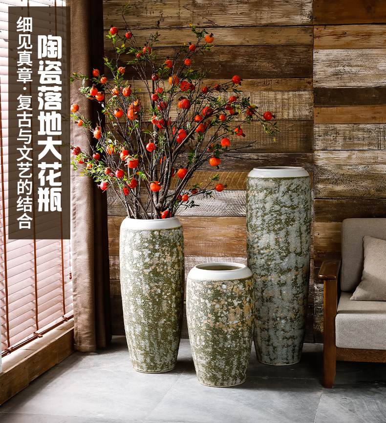 Restoring ancient ways do old ceramic vase landed furnishing articles thick large flower pot sitting room garden decoration flower pot cylinder