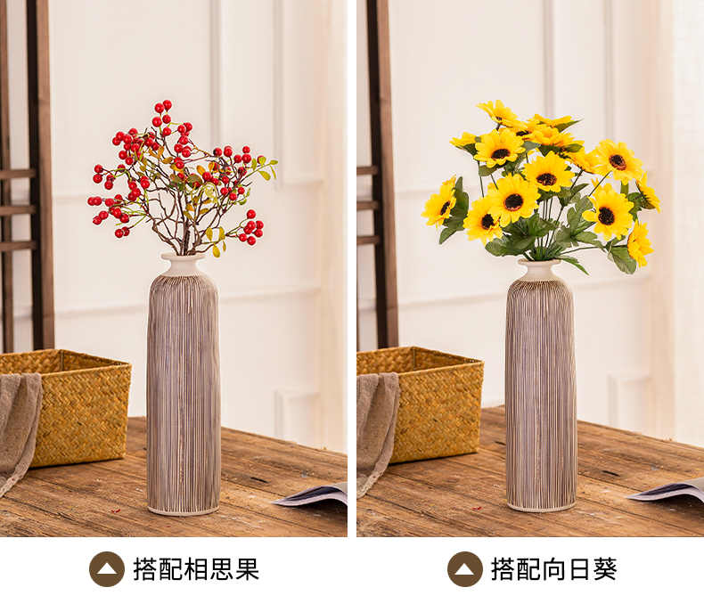 Dried flowers to decorate household act the role ofing is tasted furnishing articles Scandinavian simple ceramic floret bottle of the sitting room TV ark, flower arranging new decoration