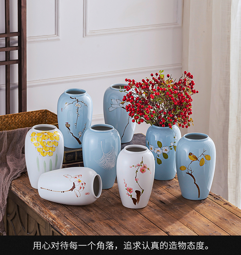 Jingdezhen hand - made floret bottle furnishing articles retro ceramic flower arranging dried flowers sitting room adornment water raise POTS hydroponic flowers