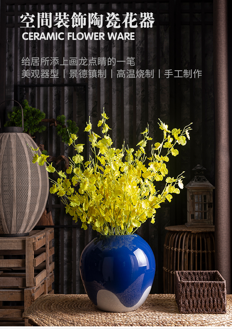 American living room table big ceramic vase furnishing articles European key-2 luxury household example room machine soft adornment crispy noodles