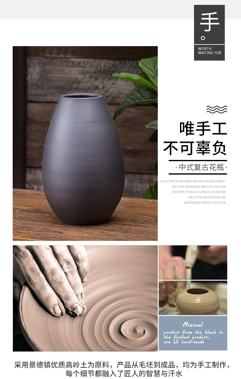 The Northern wind ceramic floret bottle furnishing articles TV ark, the table dry flower flower arranging I and contracted sitting room key-2 luxury decoration