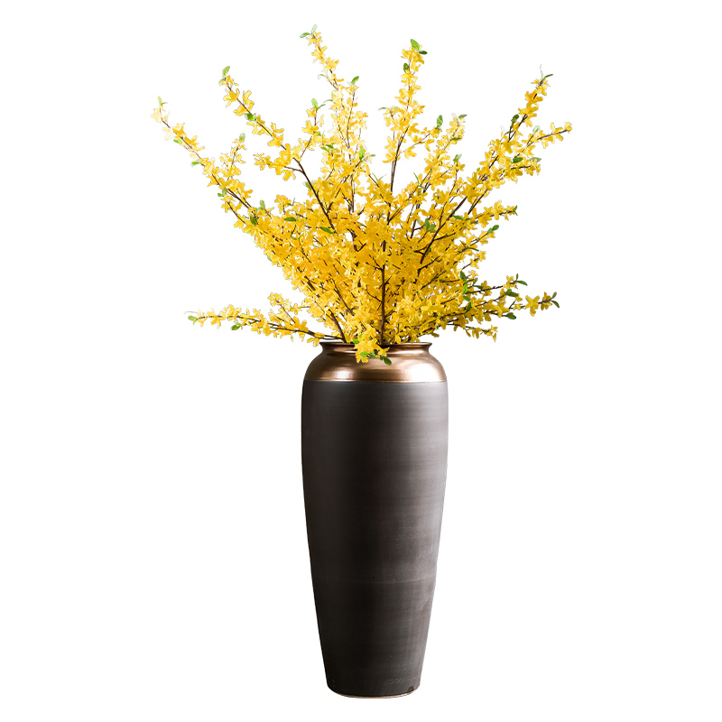 Landing simulation flower vase suit European large dried flowers sitting room adornment furnishing articles of jingdezhen ceramic porcelain courtyard