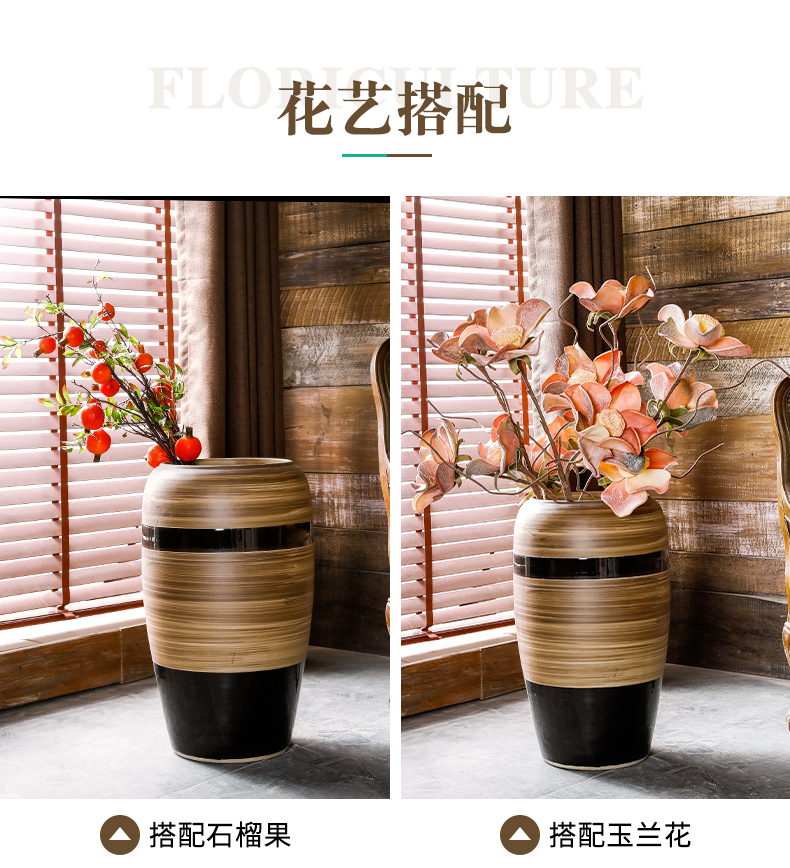 Ceramic floor big jingdezhen porcelain vase contracted and I European hotel lobby flower arranging furnishing articles opening gifts