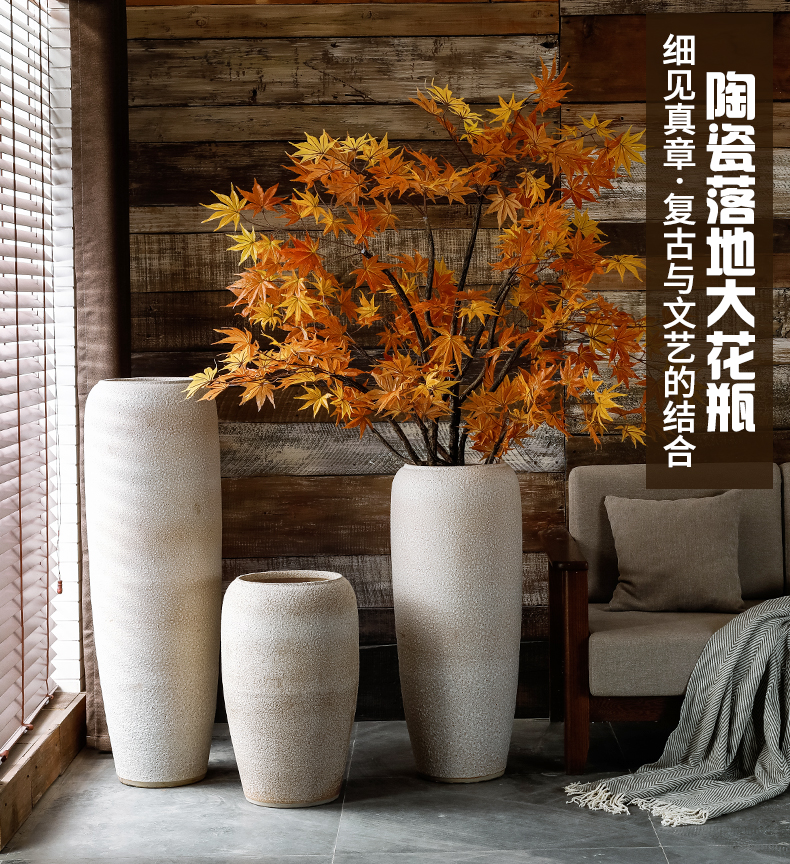 I and contracted landing big ceramic vase light clay porcelain decoration villa key-2 luxury furnishing articles sitting room flower arranging example room