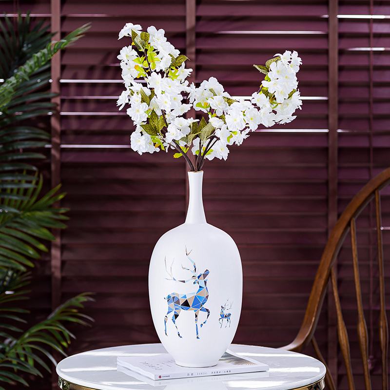 Creative jingdezhen ceramic vase furnishing articles sitting room put vase Nordic light key-2 luxury contracted sitting room ark place adorn article