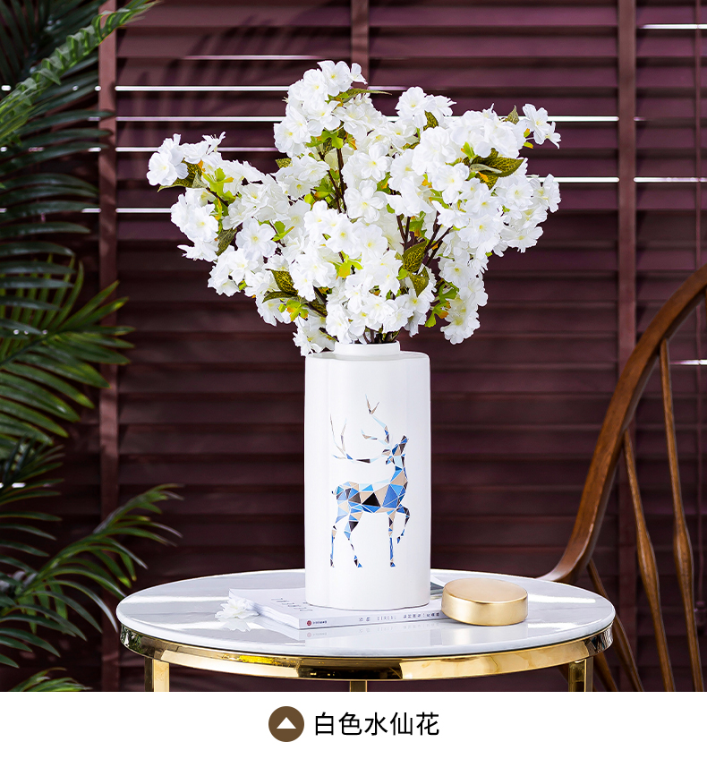 Nordic light vase key-2 luxury furnishing articles sitting room table TV ark, hydroponic flower arranging flowers ceramic creative decorations