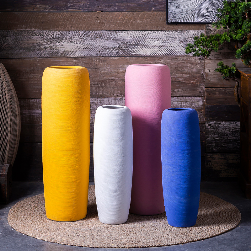 The Nordic creative manual vase modern furnishing articles sitting room adornment pure manual craft ceramic flower implement suits for