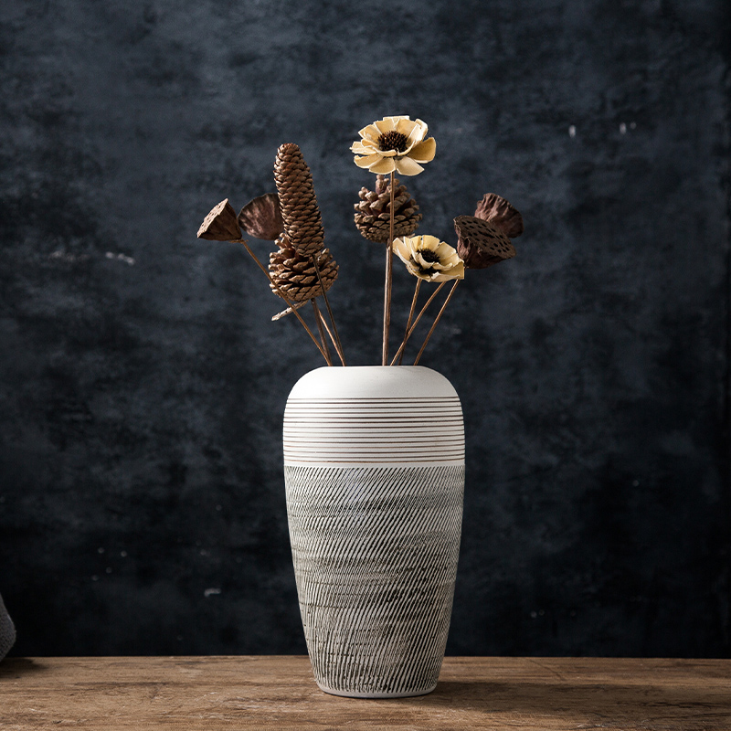 Ceramic small pure and fresh and restore ancient ways flower arrangement sitting room adornment is placed dry flower decoration creative home floret bottle of flower POTS