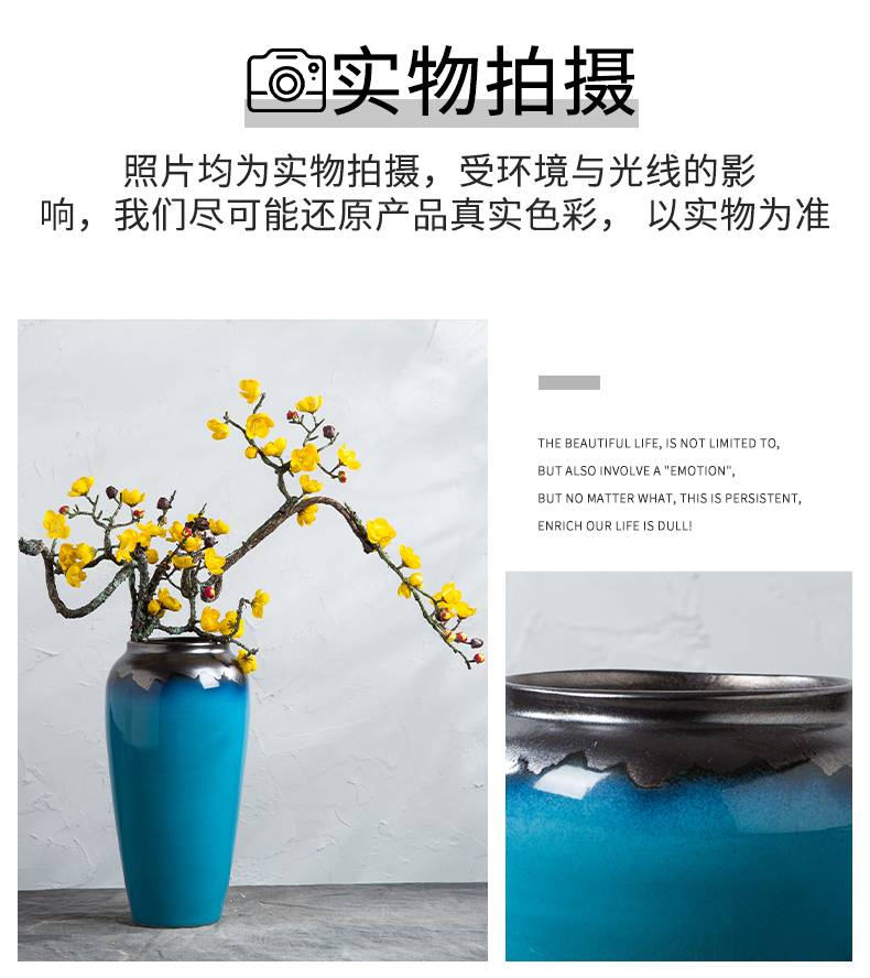 I and contracted desktop floret bottle arranging flowers sitting room American ceramic dry flower is placed flowers, flower pot simulation flower decoration