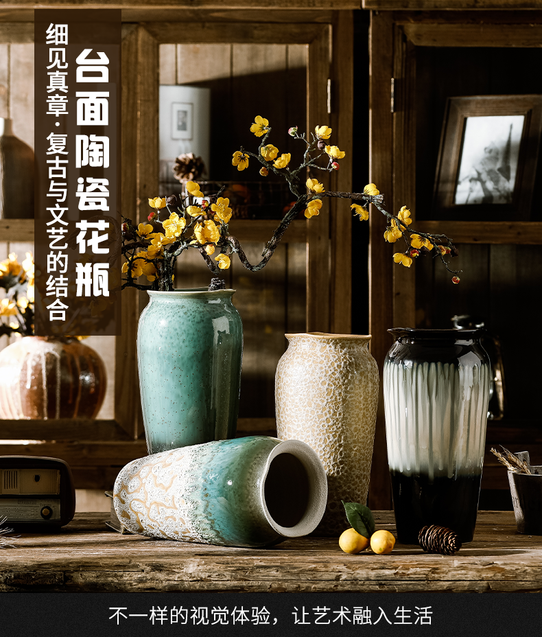 Dried flower vase of jingdezhen ceramics decoration furnishing articles floret bottle water raise sitting room the flowers flower arrangement China TV ark