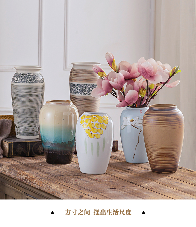 Jingdezhen hand - made floret bottle furnishing articles retro ceramic flower arranging dried flowers sitting room adornment water raise POTS hydroponic flowers