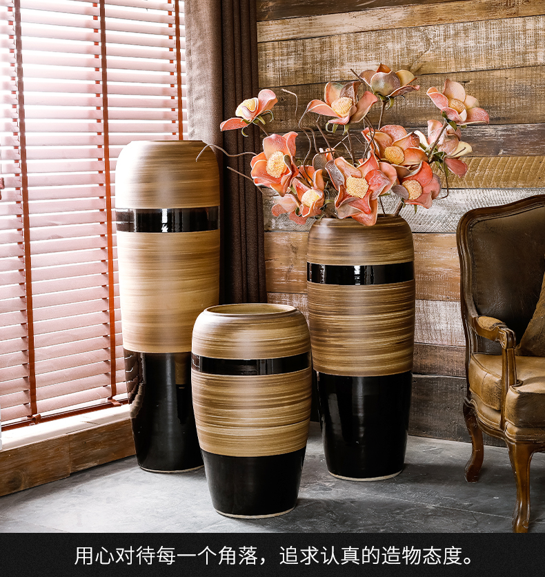 Ceramic floor big jingdezhen porcelain vase contracted and I European hotel lobby flower arranging furnishing articles opening gifts