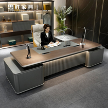 Boss Table President Desk High-end Chairman Desk Boss Modern Light Extravagant Office Furniture Matching Manager Table and chairs