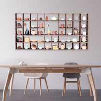 Solid Wood Tea Cup Shelf Bogu Shelf Chinese Wall-mounted Wall Shelving Shelving Teapot Shelf Multi-Treasure Cabinet Tea Set Containing Shelf