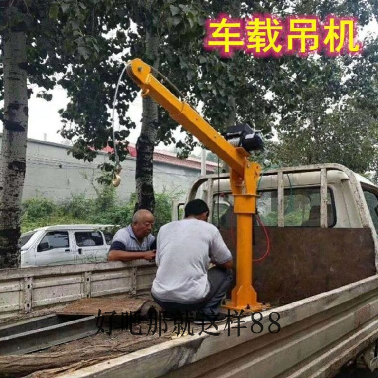 Grain Line Control van Carriage Straight Arm Small Wagon Crane Hoist Fishing Small With Electric Winch For Car Hoist