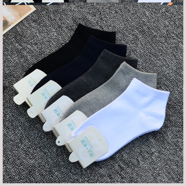 vớ cotton mens thể thao màu vớ vớ giúp đỡ thấp mens đen và trắng thuyền vớ eo thấp mùa hè khe ngắn.