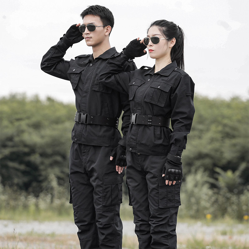 Training uniform tactical camouflage suit male autumn winter security work outdoor instructor training uniform female wear-resistant breathable