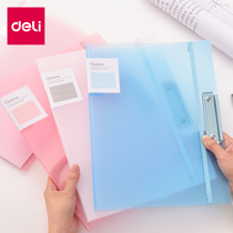 Deli A3 test paper clip folder Multi-layer primary school students use rolls to store test papers and organize artifact pads for high school students