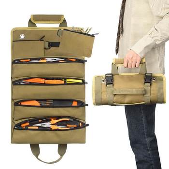Wessleco canvas tool kit durable woodworker electrician repair storage bag reel car tool bag hardware bag