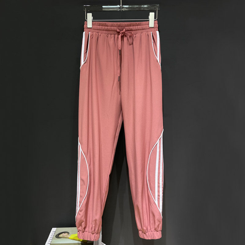 Spring and Autumn Female Spring and Autumn Bench Leisure Straight Broad Less Broad Pants Running Skin Yoga Pants