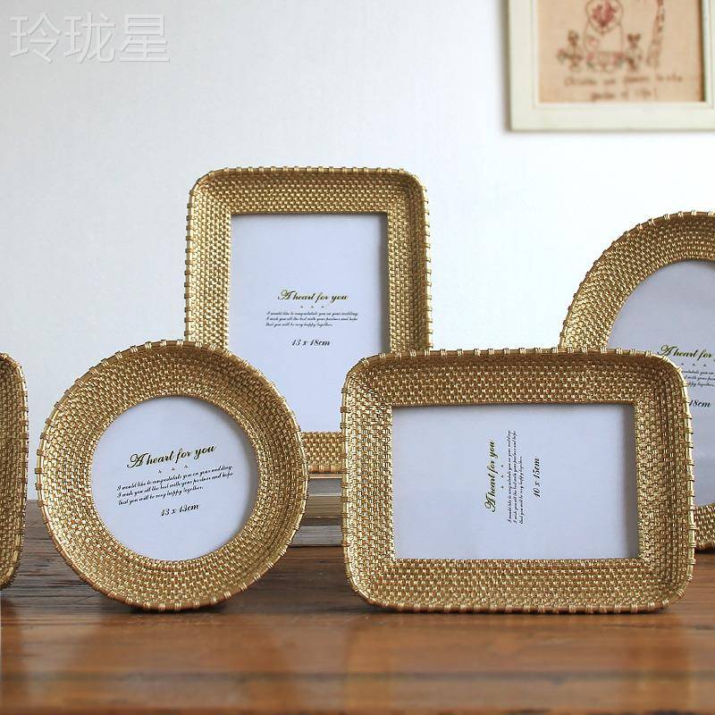 4 inches 5 inches 6 inches 7 inches 8 inches round square creative resin photo frame simple old table photo frame 18001