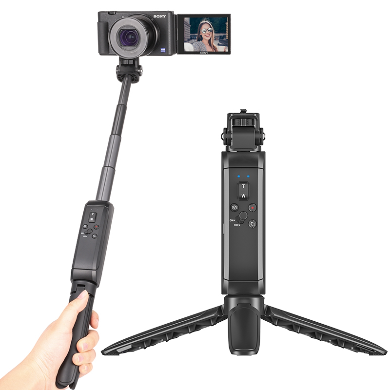 Micro Single Eye Camera Camera Wireless Bluetooth Selfie Rod Handle Two-in-one Tripod Apply Sony ZV1 Camera Vlog Photography Like Black Card 567 Snap Machine Shutter Remote Control Telescopic Extension Rod