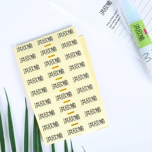 Прозрачная именная наклейка, книга с наклейками, пенал для карандашей, водонепроницаемая самоклеющаяся медицинская маска для школьников для детского сада, делается под заказ