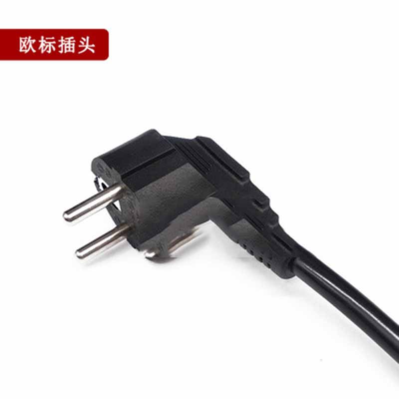 Copper core three-hole high-power connection wire end certification square plug CE power cord 3x1 5 European standard