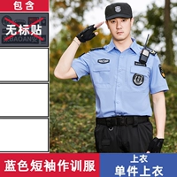 Летняя синяя тренировочная форма с короткими рукавами (один верх)