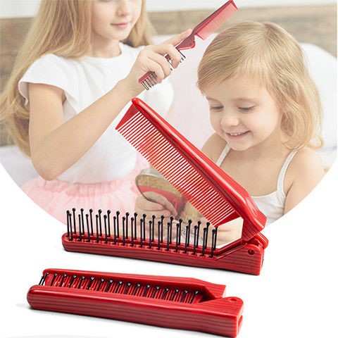 Children folding comb baby girl figure choreography distribution line special kid with portable comb hair deity 