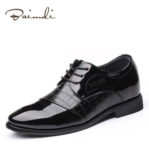 真皮皮鞋男鞋夏季商务内增高单鞋